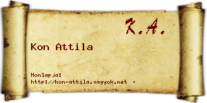 Kon Attila névjegykártya